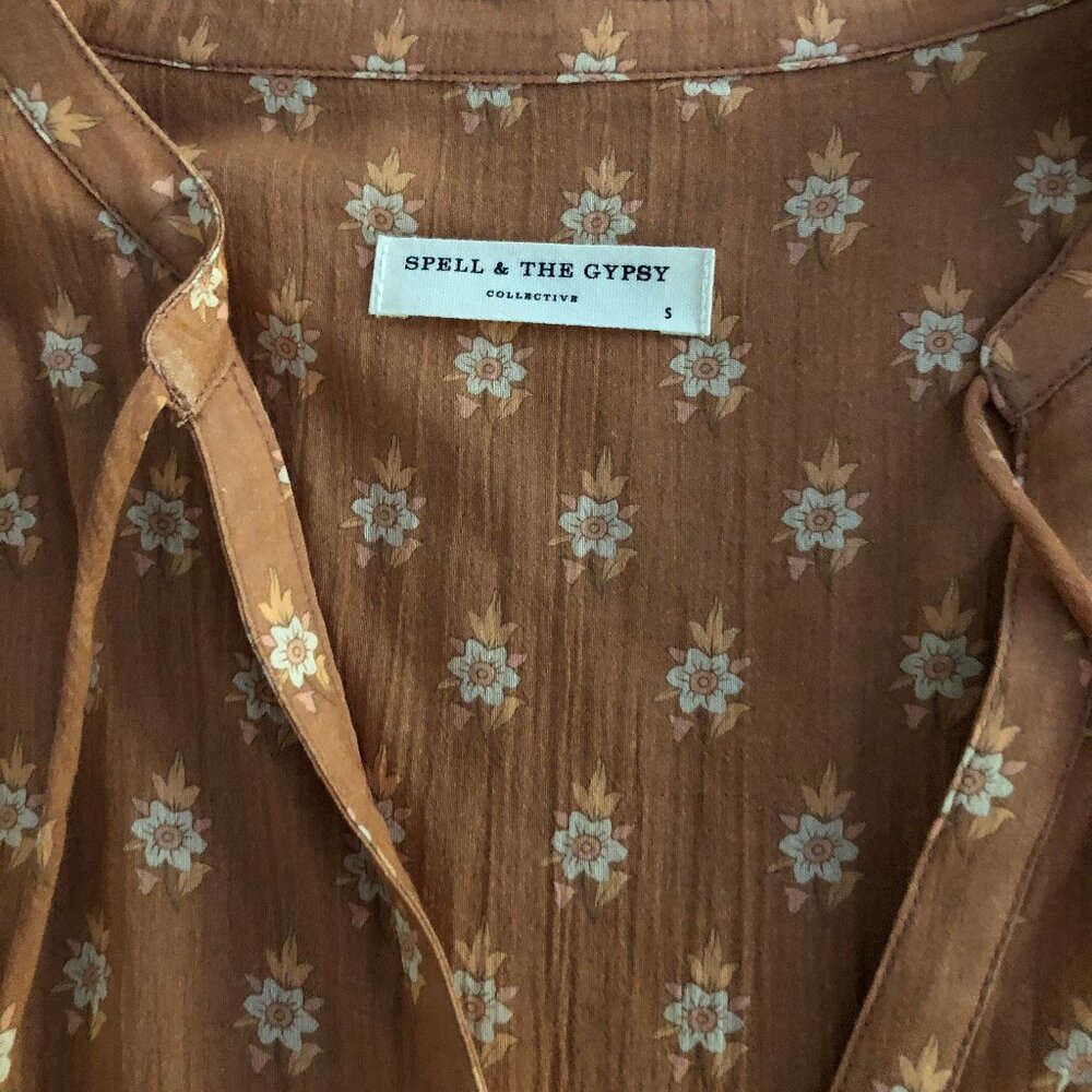 Spell & The Gypsy Utopia Top, Cinnamon Orange, Size S, Excellent Used Condition - Picture 7 of 8